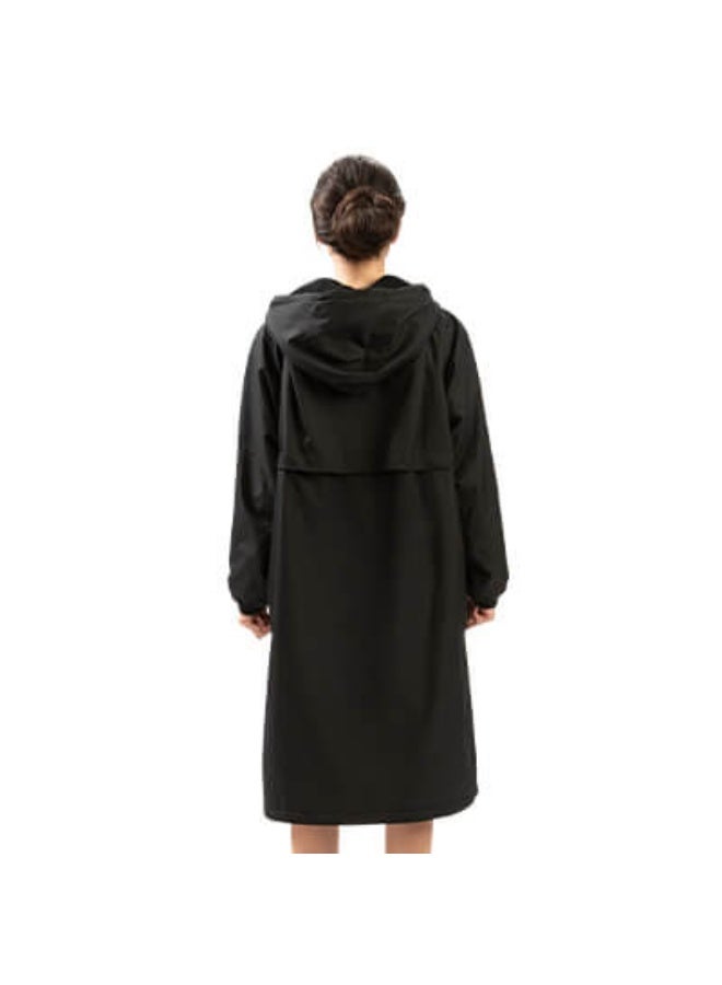 Dolfin Solid Unisex Black Swim Parka - Image 4